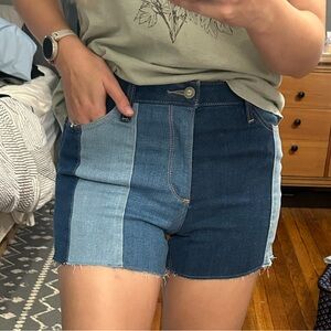 Hollister Colorblock Jean Shorts Size 9/29